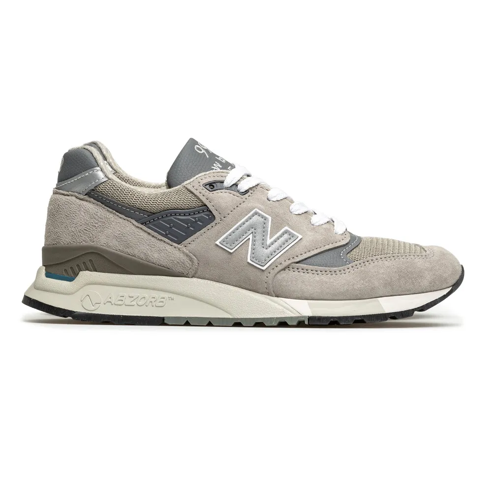 Mens Yellow New Balance 998 Made In USA Core | Grey Silver