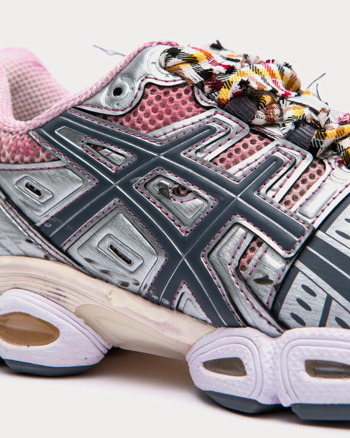 GEL-Nimbus 9 Black / Yellow / Wine / Silver Low Top Sneakers Asics Tennis Shoes Wide Width