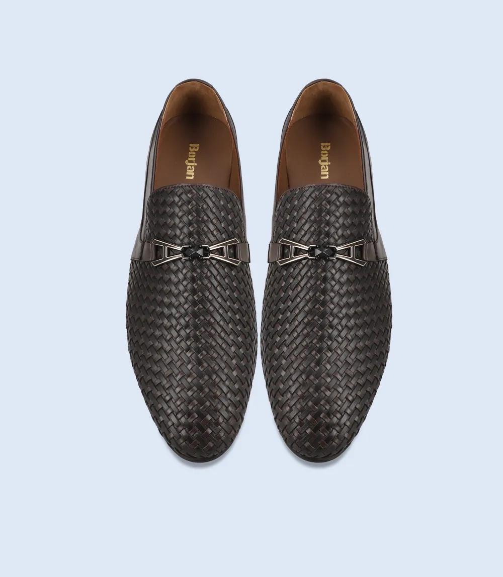 Slip On Sneakers For Work BM6689-COFFEE-Men Slip On