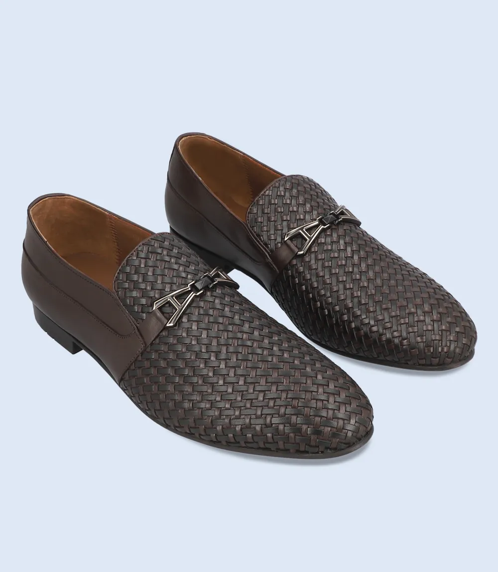 Dress BM6689-COFFEE-Men Slip On