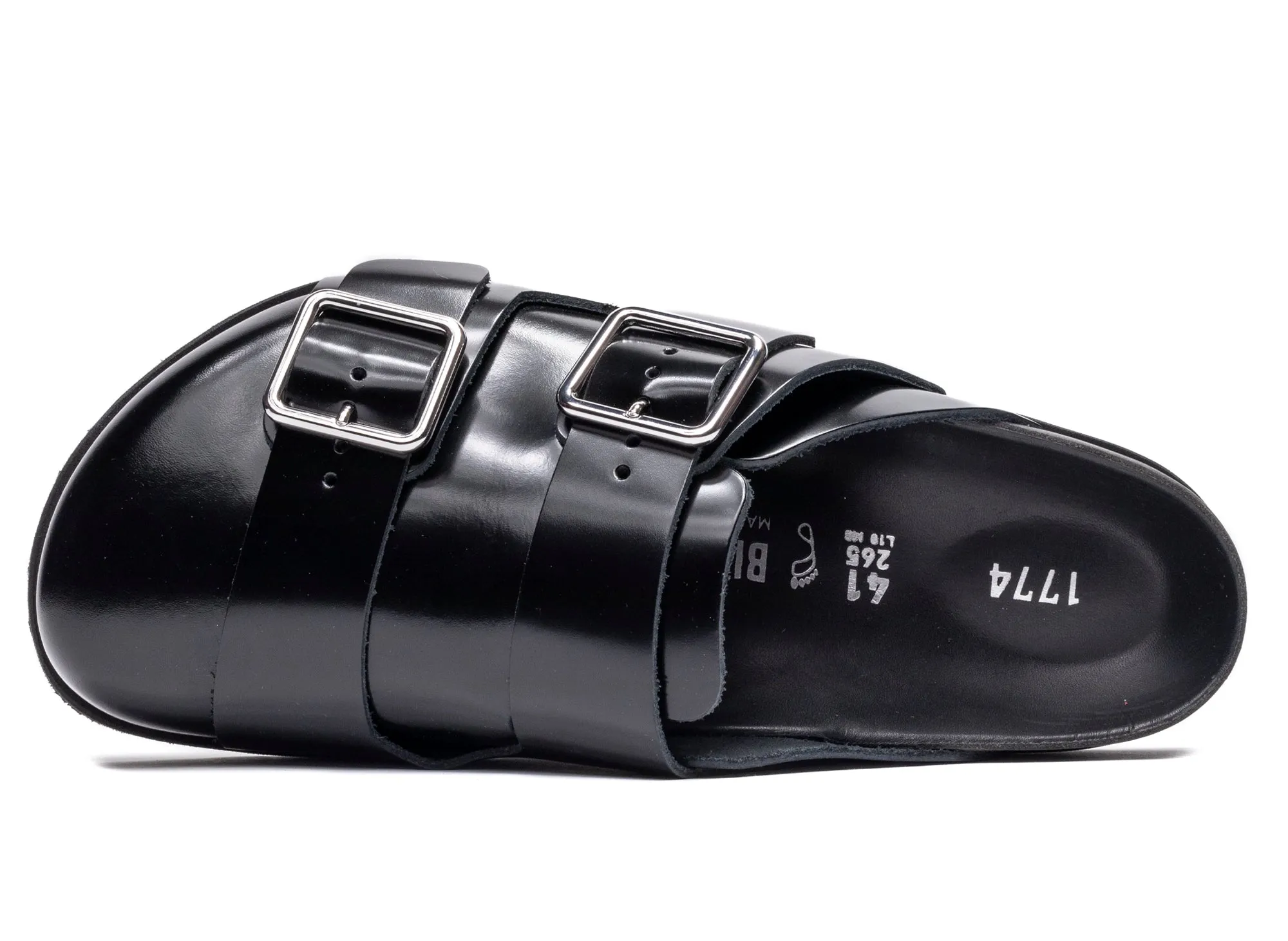 Birkenstock 1774 222 West Shiny Leather in Black Sandals Tie Up