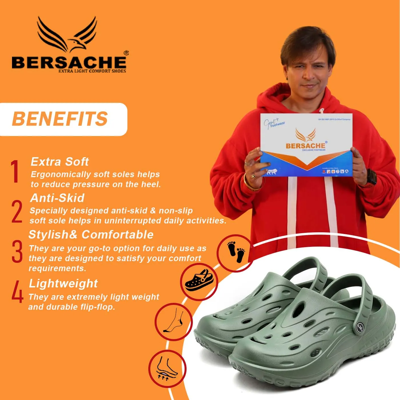 Slippers Definition Bersache Extra Soft Classic Casual with  Regular wear with Ultra Soft & Flexibility Technology Flip Flop for Men's & Boy's (6123-Green)