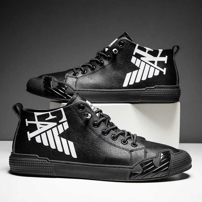 Casual Oxford Shoes Breathable Flat Fashion Sneakers Superstar Fashion Letter Black Printed High top Sneakers Men Skateboard Shoes Seasons Comfortable Sport Shoes Men zapatos hombre