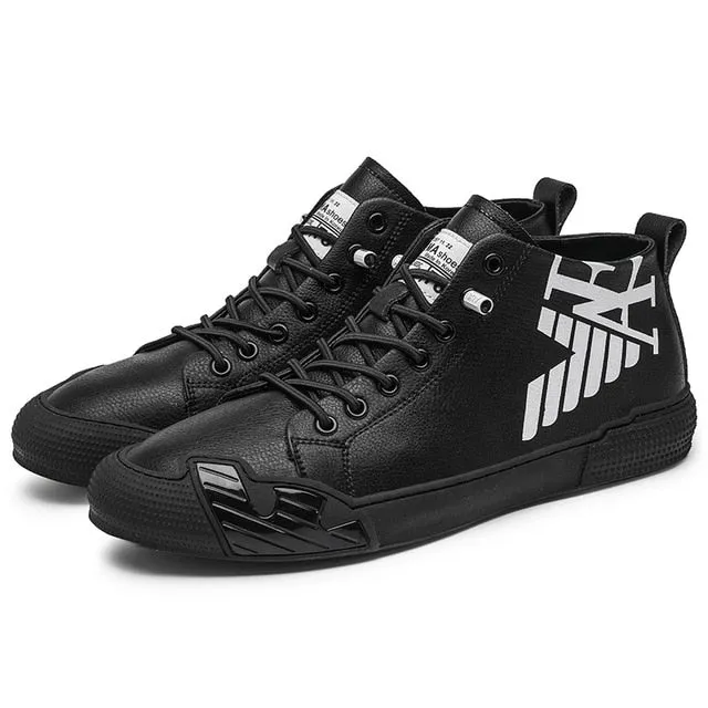 Superstar Fashion Letter Black Printed High top Sneakers Men Skateboard Shoes Seasons Comfortable Sport Shoes Men zapatos hombre Used Flats Shoes