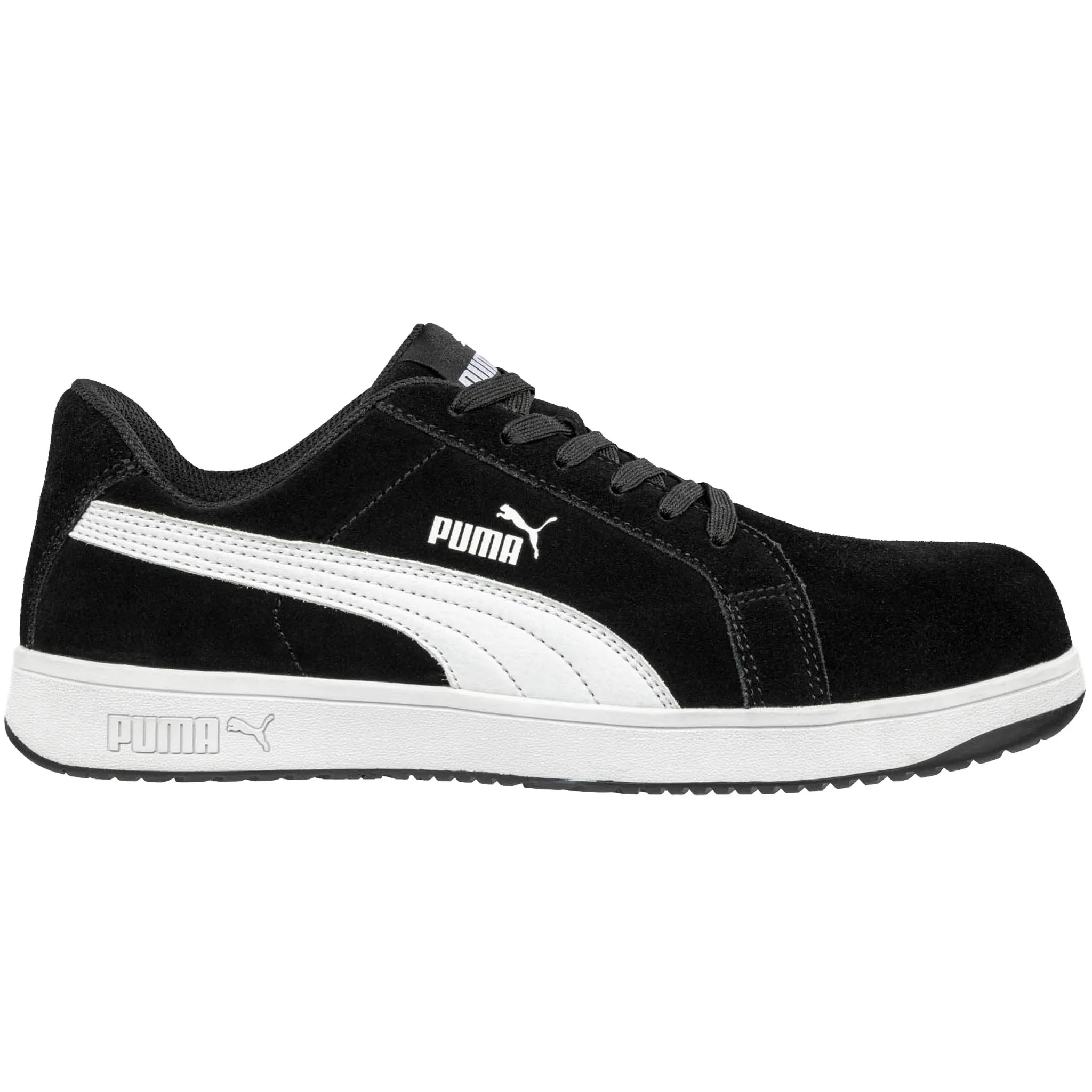 Puma Nrgy Neko Shoes Puma Men's 640015 Iconic Suede Low Black  Composite Safety Toe Metal Free  Work Shoes