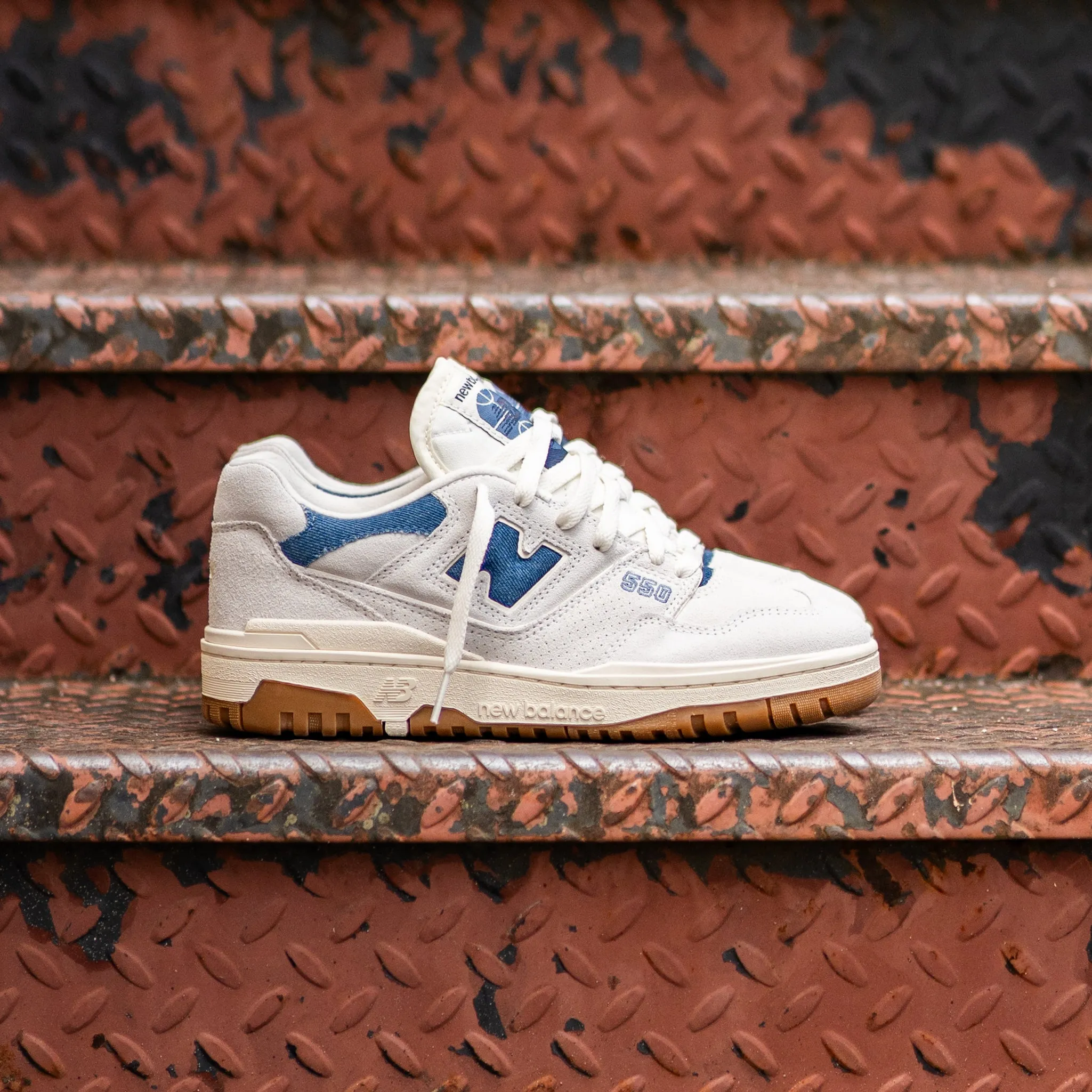 Women's New Balance 550 (Grey/Blue) - BBW550GG Black On Black New Balance