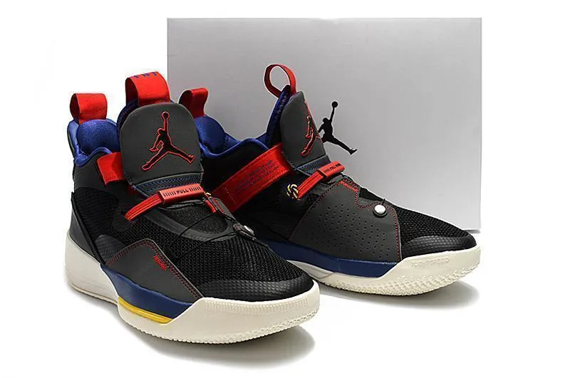 Nike Air Jordan 33 Black Red Navy Men Shoes Sale Size US 7-12 Asics Plantar Fasciitis Walking Shoes