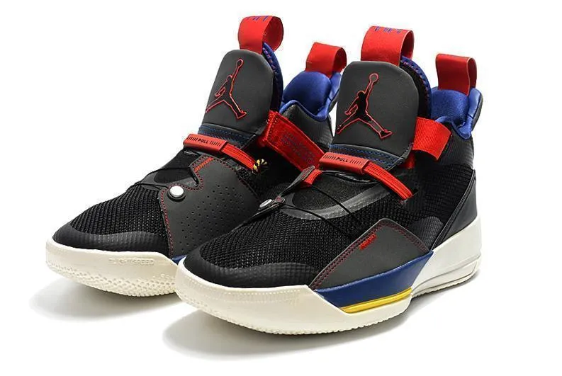 Nike Air Jordan 33 Black Red Navy Men Shoes Sale Size US 7-12 Asics Metaspeed Edge Paris Running Shoes