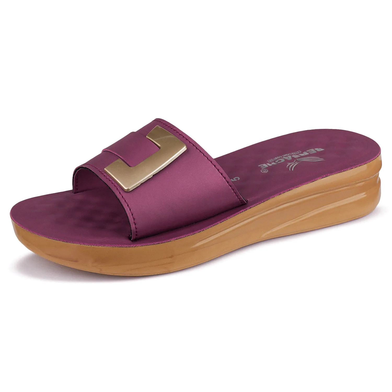 Skeleton Slides Bersache Extra Soft Classic Casual with  Regular wear with Ultra Soft & Flexibility Technology Flip Flop For Women's/Girl's-(6156-Pink)