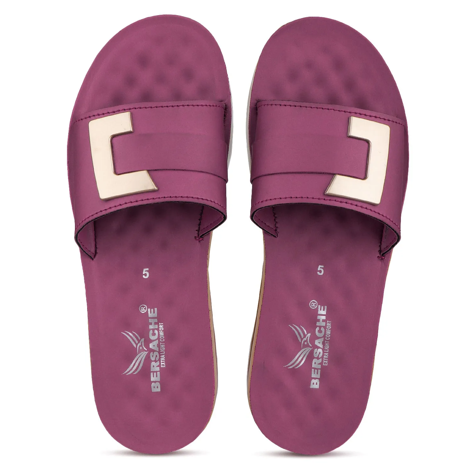 Swords And Slippers Bersache Extra Soft Classic Casual with  Regular wear with Ultra Soft & Flexibility Technology Flip Flop For Women's/Girl's-(6156-Pink)