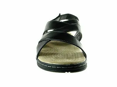 Men's Open Toe Adjustable Sling Back Comfortable Walking Sandals, Shoes Strappy Lowdown Leather Sandals