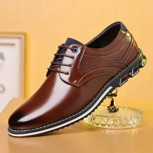 Shoes For Work Business Casual Retro Men Business Leather Shoes Fashion Casual Shoes for Men Office Brown Knight Loafers Elegant Breathable Men's Leather Shoes