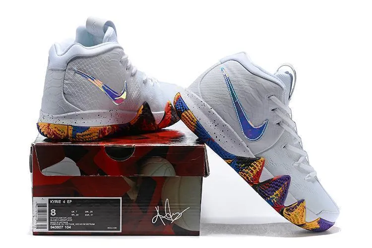 Nike Kyrie 4 "NCAA TOURNAMENT" White Men Basketball Shoes Sale Size US 7-12 Asics Shoes Gel Kayano 23