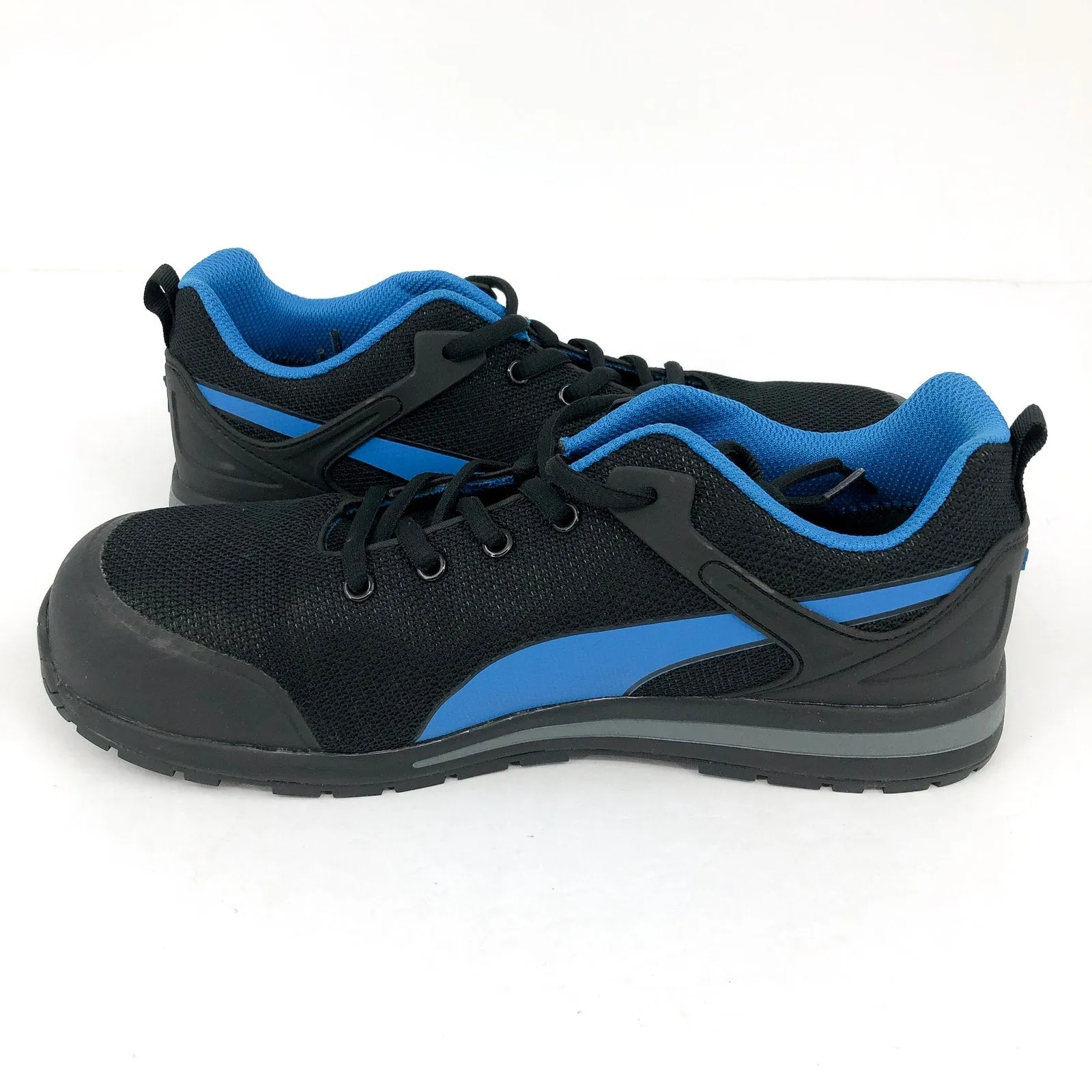 Asics Shoes Under 6000 PUMA SAFETY Mens Levity Knit Low Work Shoes 10.5 Black Blue Comp Toe SR EH NIB