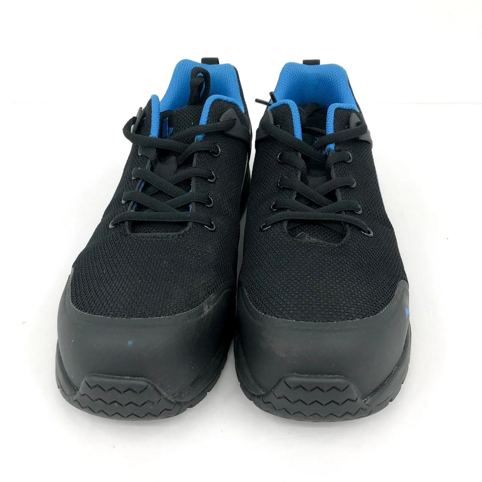 Asics Onitsuka Shoes PUMA SAFETY Mens Levity Knit Low Work Shoes 10.5 Black Blue Comp Toe SR EH NIB