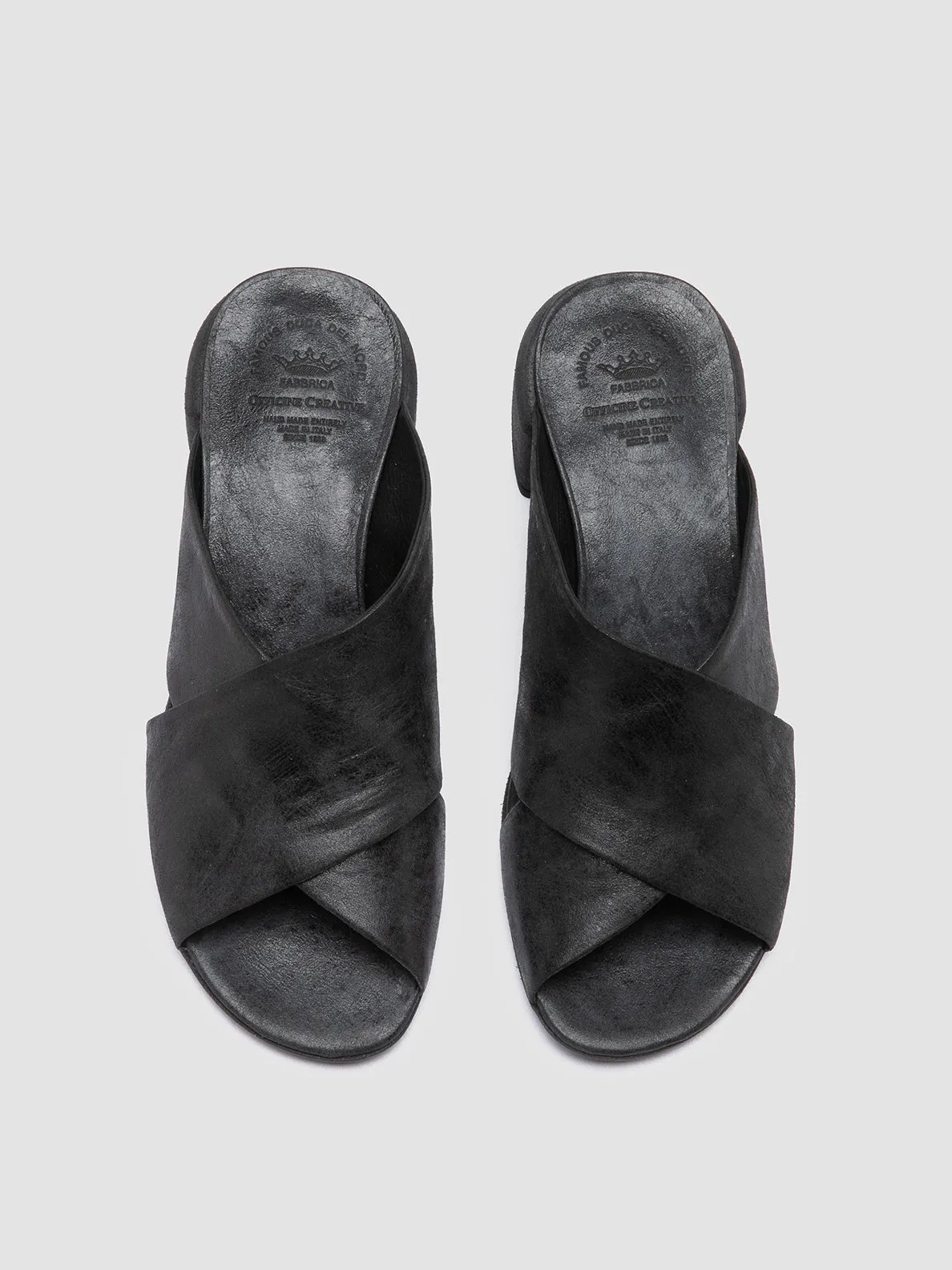 Xero Sandals HADRY 007 - Black Leather Slide Sandals