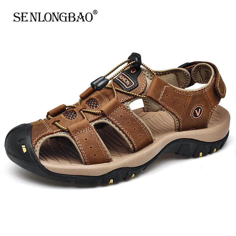 Sandals St John New Summer Men Shoes Genuine Leather Men Sandals Fashion Men Beach Sandals Men Outdoor Casual Sneake