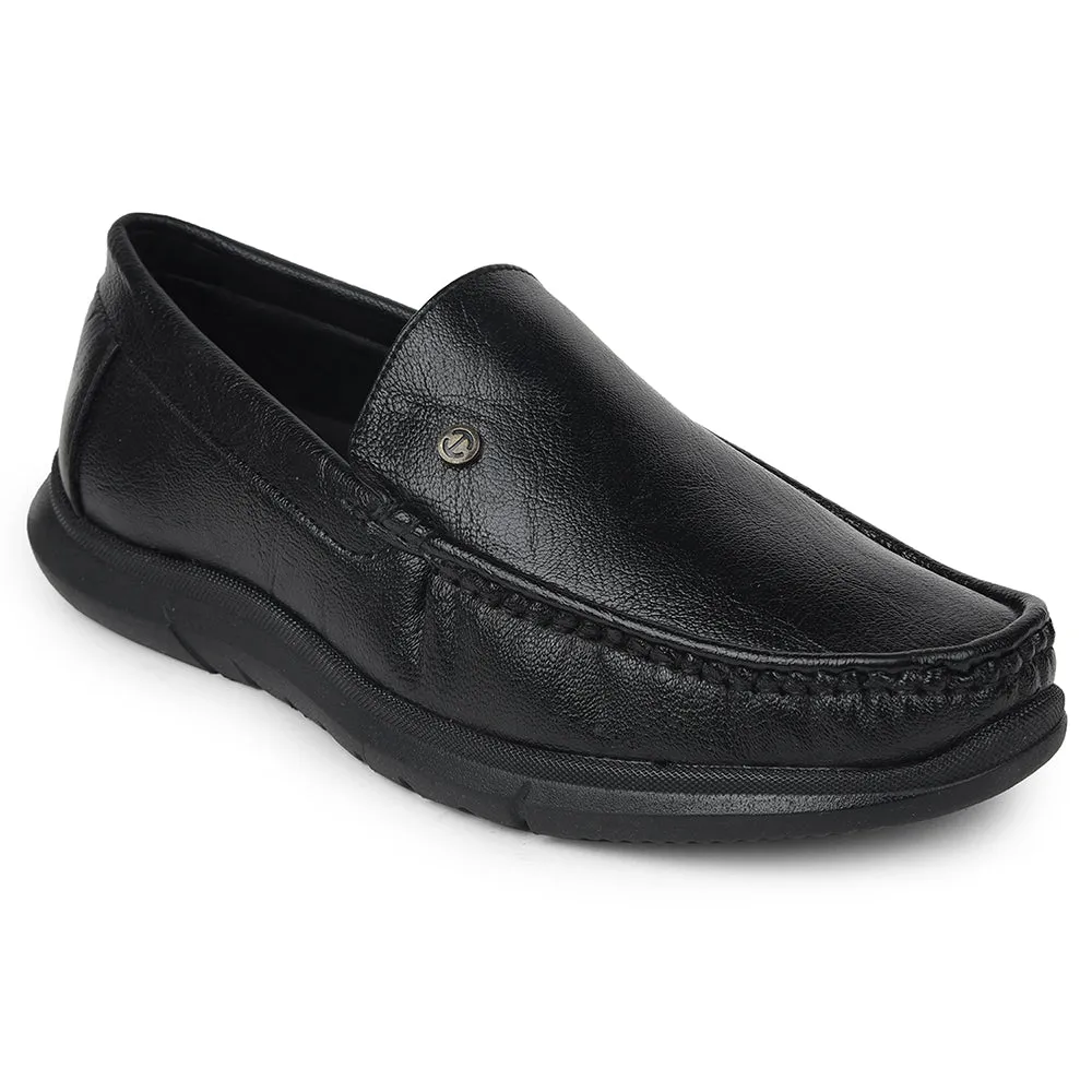 Healers Black Formal Loafers For Mens VSL-3 By Liberty Vegan Penny Loafers