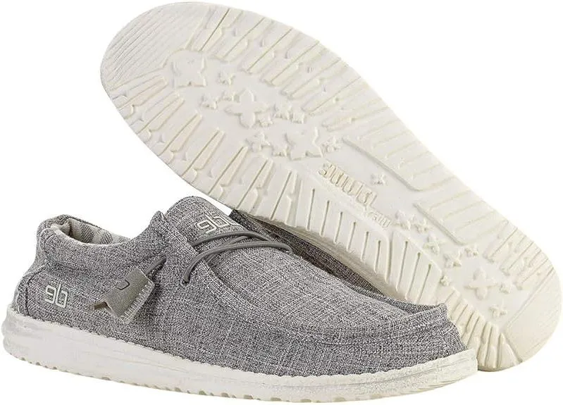 Hey Dude Mens Wally Blend Linen 4005-1HS Luigi Mangione Loafers