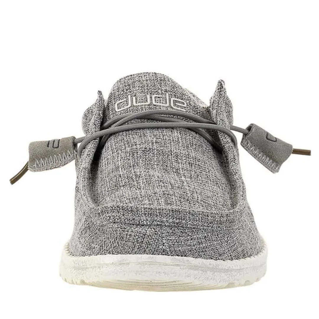 Chunky Patent Loafers Hey Dude Mens Wally Blend Linen 4005-1HS