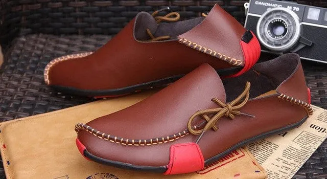 High Quality Men's Shoes Fashion Leather Gommino Comfortable Loafer Driver's Boat Casual Shoes Flats Wholesale Free Shipping Business Casual Shoes Near Me