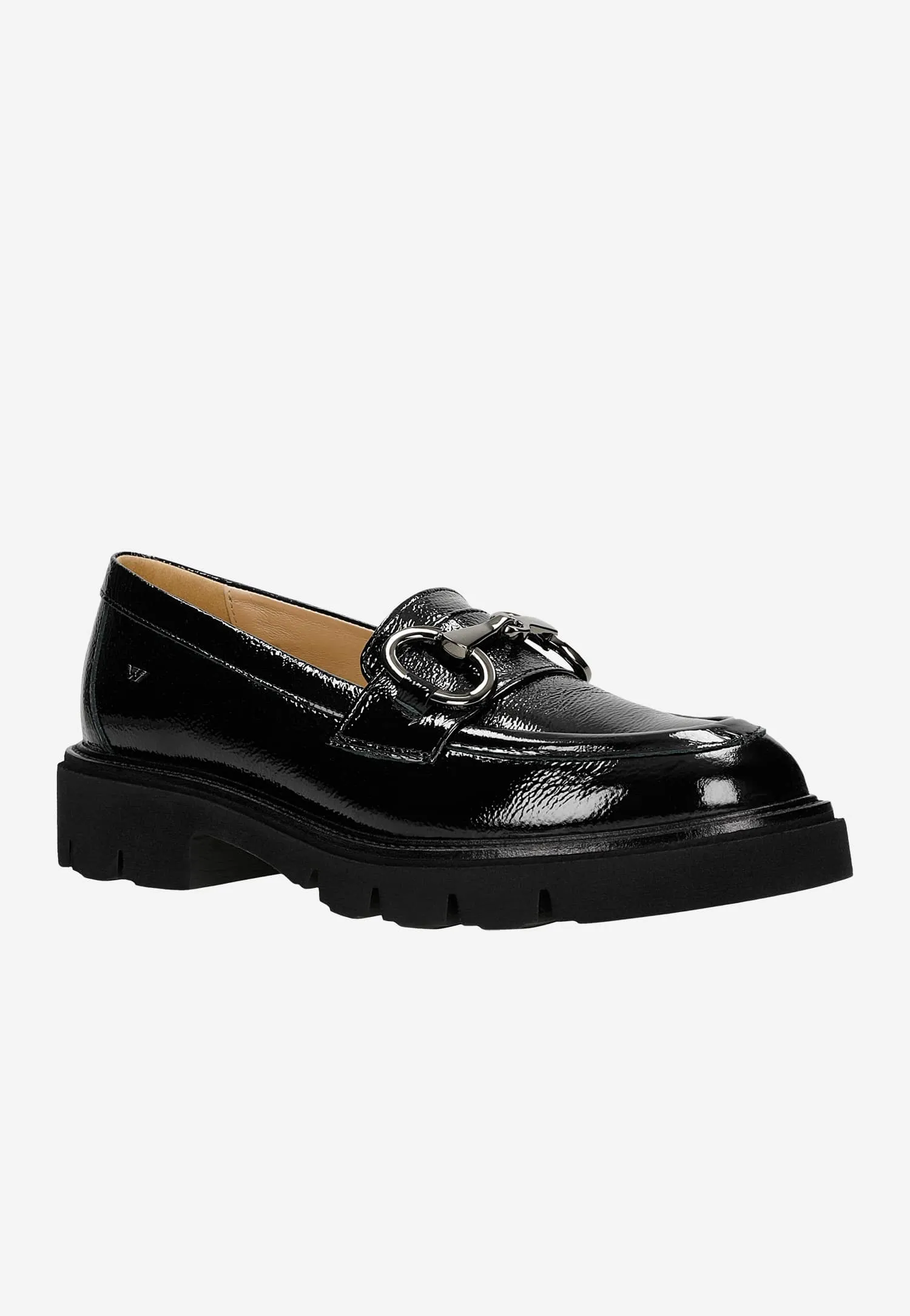 Jack Purcell Leather Oxfords Wojas Black Patent Leather Loafers on a Solid Sole | 4626431