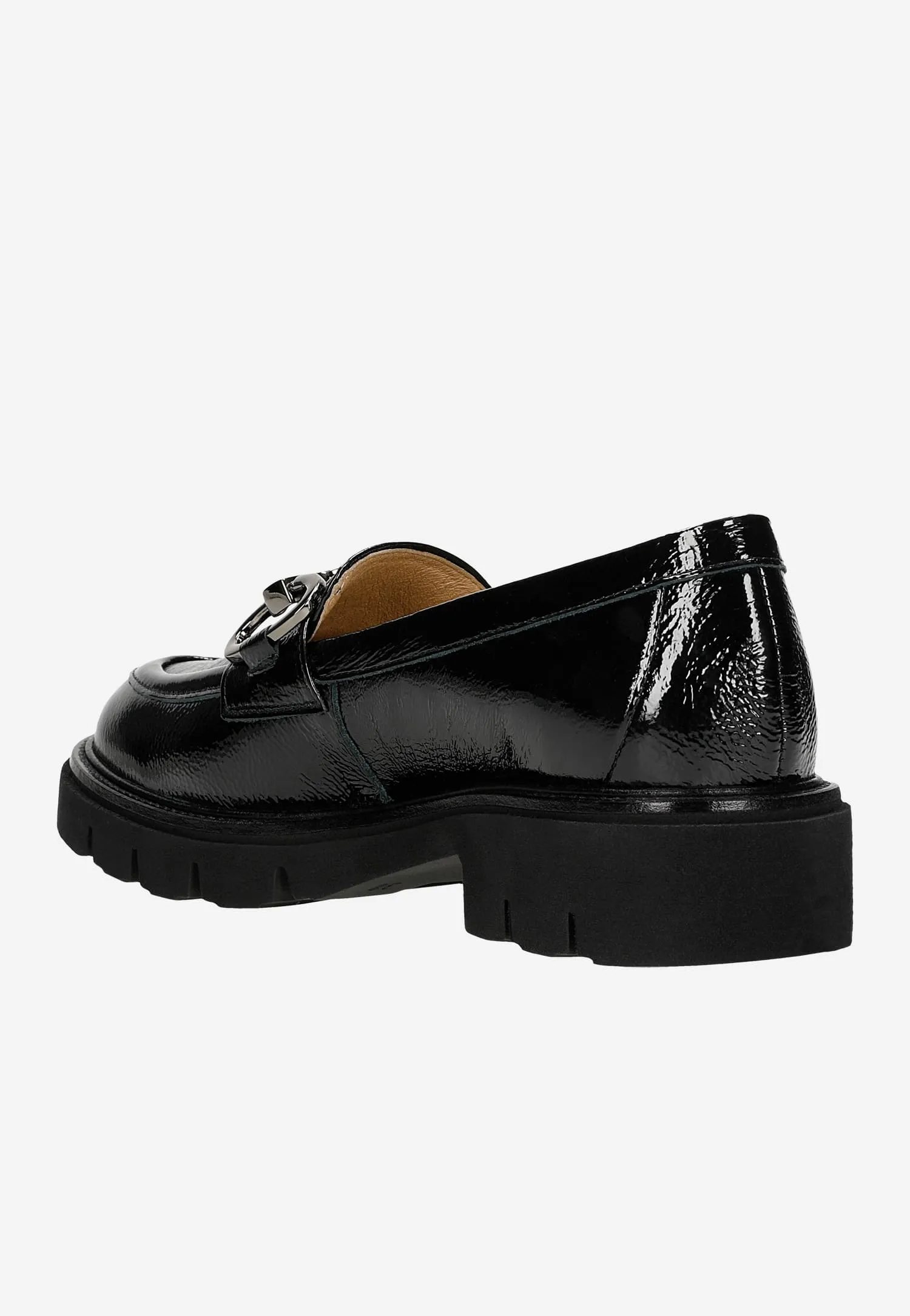 Dress Shoes Oxford Wojas Black Patent Leather Loafers on a Solid Sole | 4626431