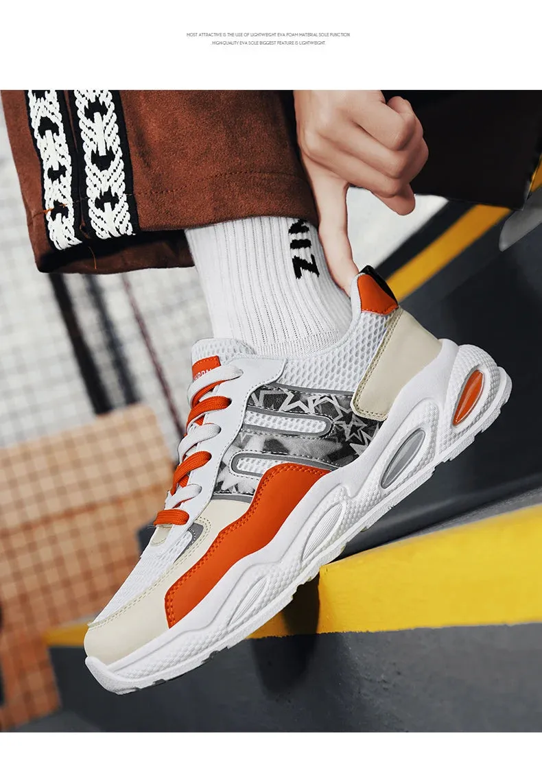 Casual Zipper Canvas Shoes Lace Up Trainers Hot Sale Men's Casual Sneaker Autumn Mixed Color Mesh Outdoor Shoes for Mens Trendy Mans Tennis Sports Lightweight Male Sneakers