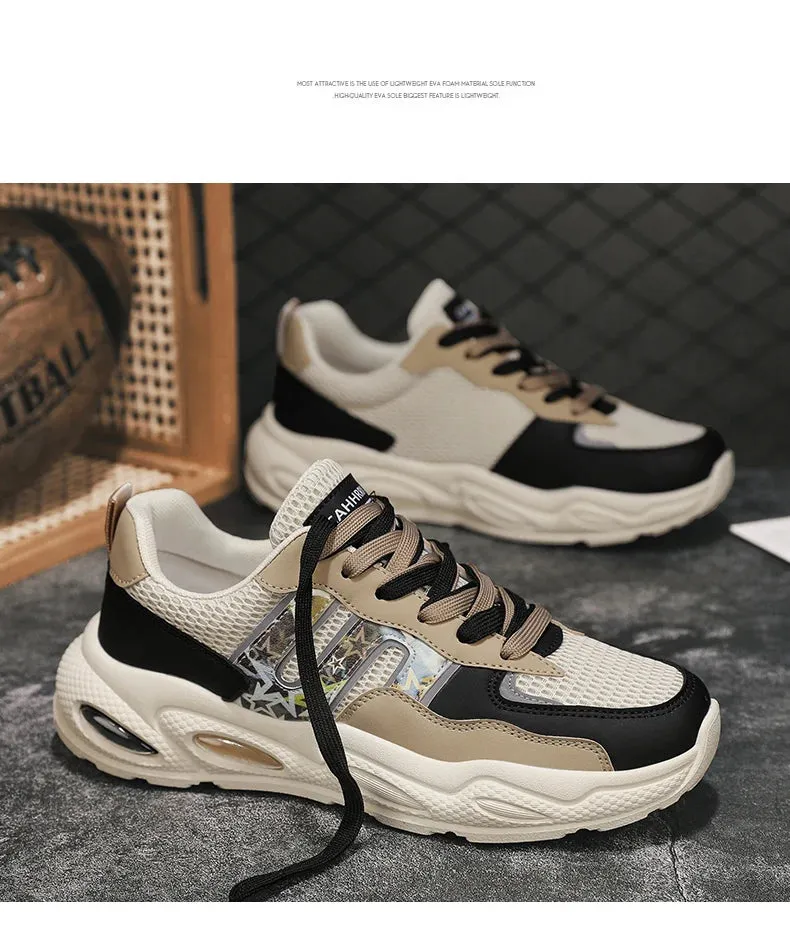 Casual Travel Shoes Hot Sale Men's Casual Sneaker Autumn Mixed Color Mesh Outdoor Shoes for Mens Trendy Mans Tennis Sports Lightweight Male Sneakers