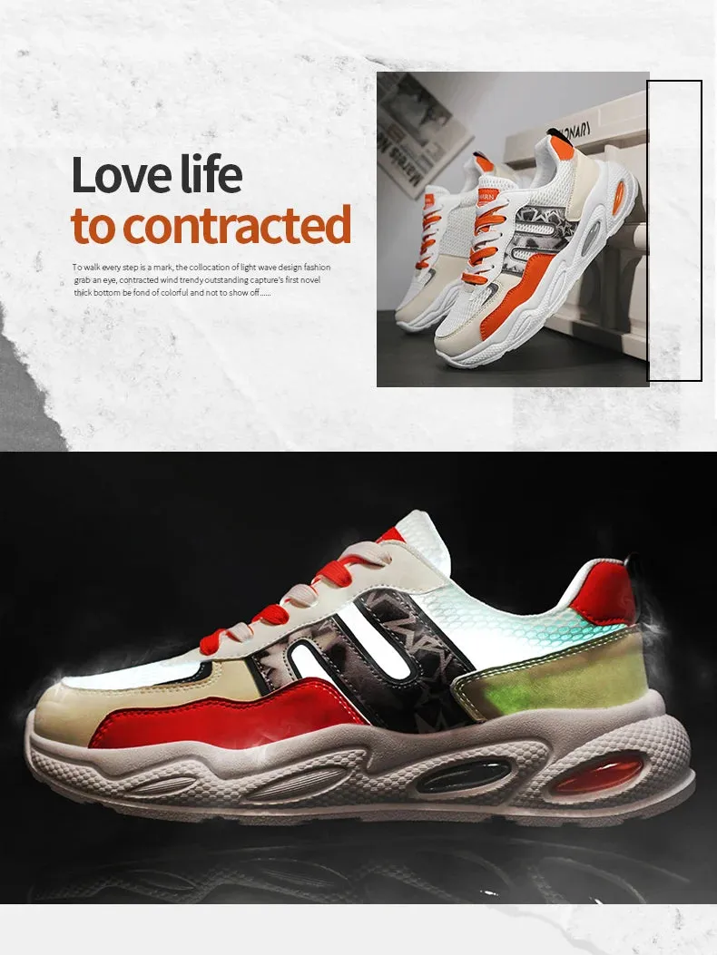 Ecco Business Casual Shoes Hot Sale Men's Casual Sneaker Autumn Mixed Color Mesh Outdoor Shoes for Mens Trendy Mans Tennis Sports Lightweight Male Sneakers