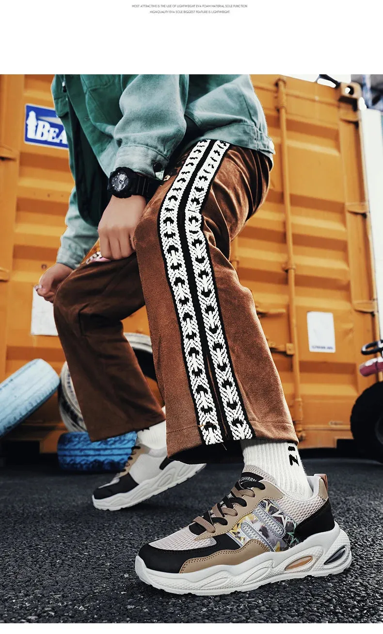 Navy Casual Shoes Hot Sale Men's Casual Sneaker Autumn Mixed Color Mesh Outdoor Shoes for Mens Trendy Mans Tennis Sports Lightweight Male Sneakers