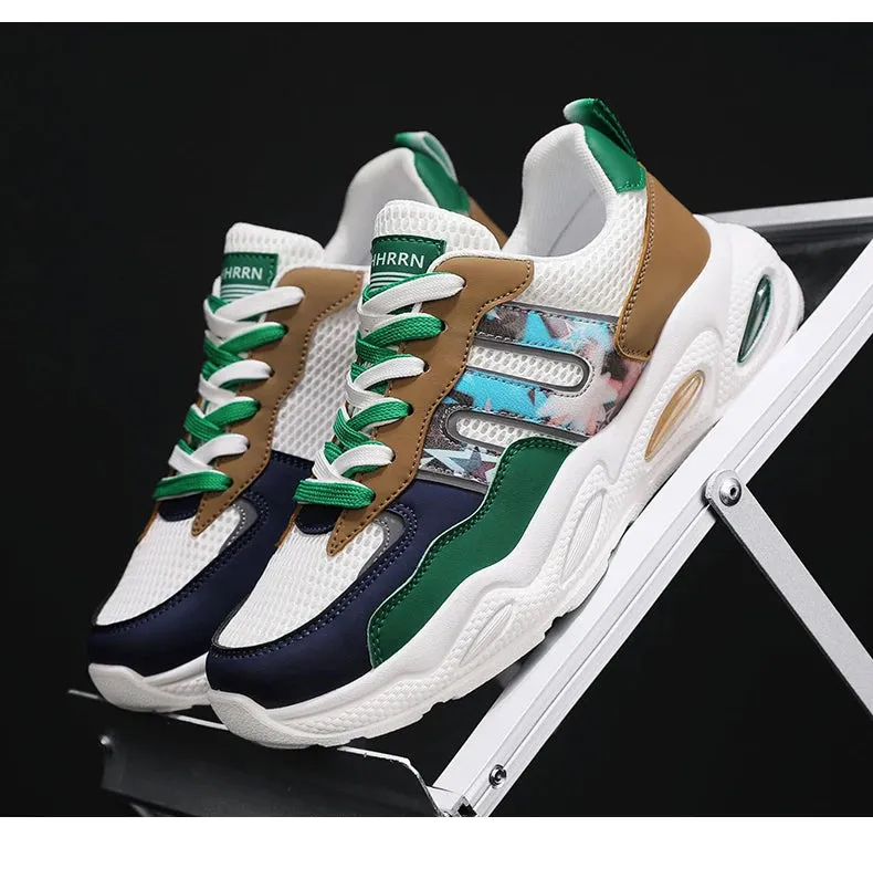 Hot Sale Men's Casual Sneaker Autumn Mixed Color Mesh Outdoor Shoes for Mens Trendy Mans Tennis Sports Lightweight Male Sneakers Casual Shoes That Go With Suits