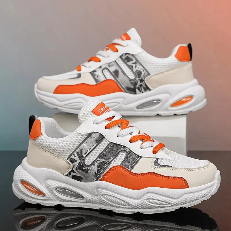 Casual Comfortable Dress Shoes Hot Sale Men's Casual Sneaker Autumn Mixed Color Mesh Outdoor Shoes for Mens Trendy Mans Tennis Sports Lightweight Male Sneakers