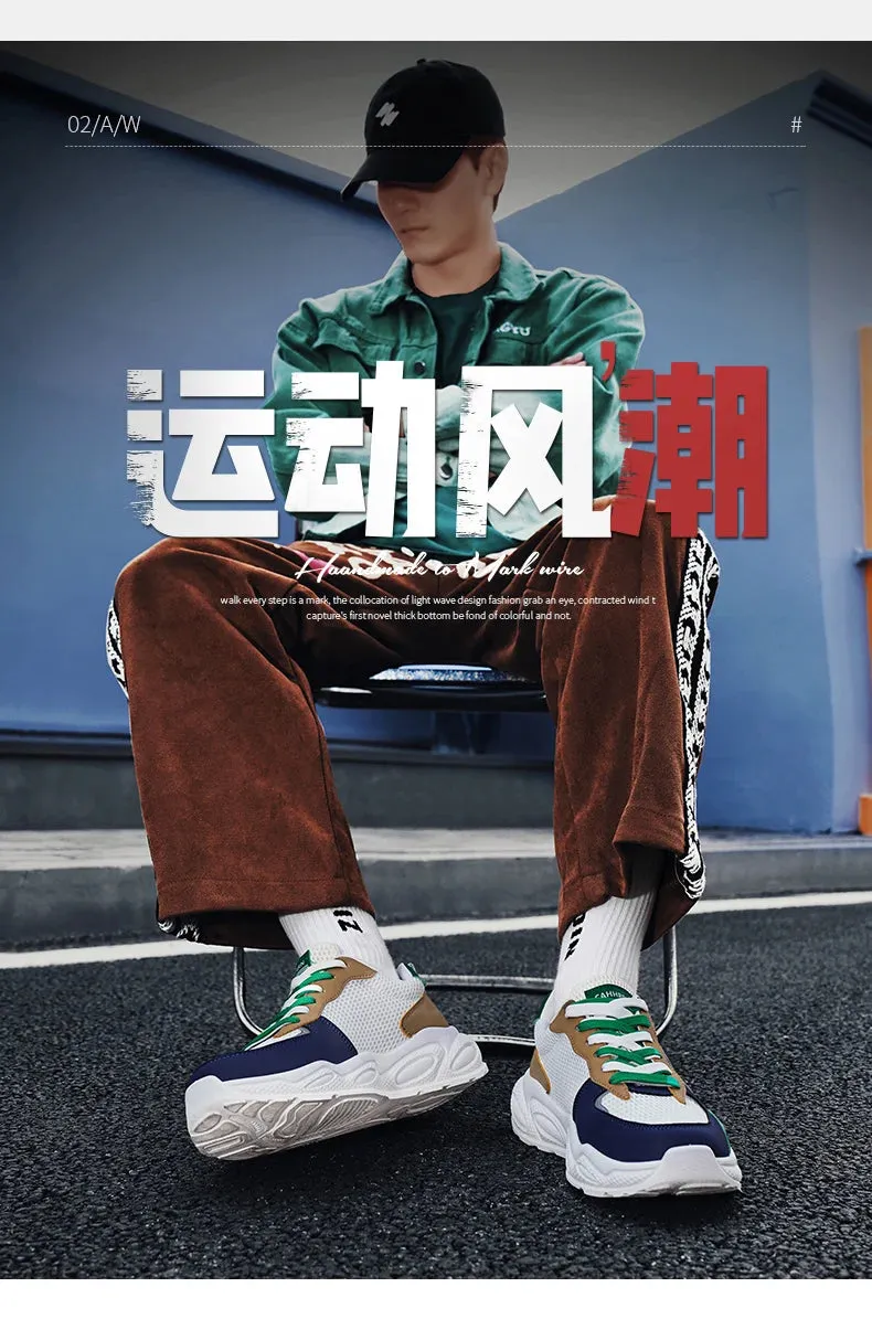 Hot Sale Men's Casual Sneaker Autumn Mixed Color Mesh Outdoor Shoes for Mens Trendy Mans Tennis Sports Lightweight Male Sneakers Casual Slip On Shoes Arch Support