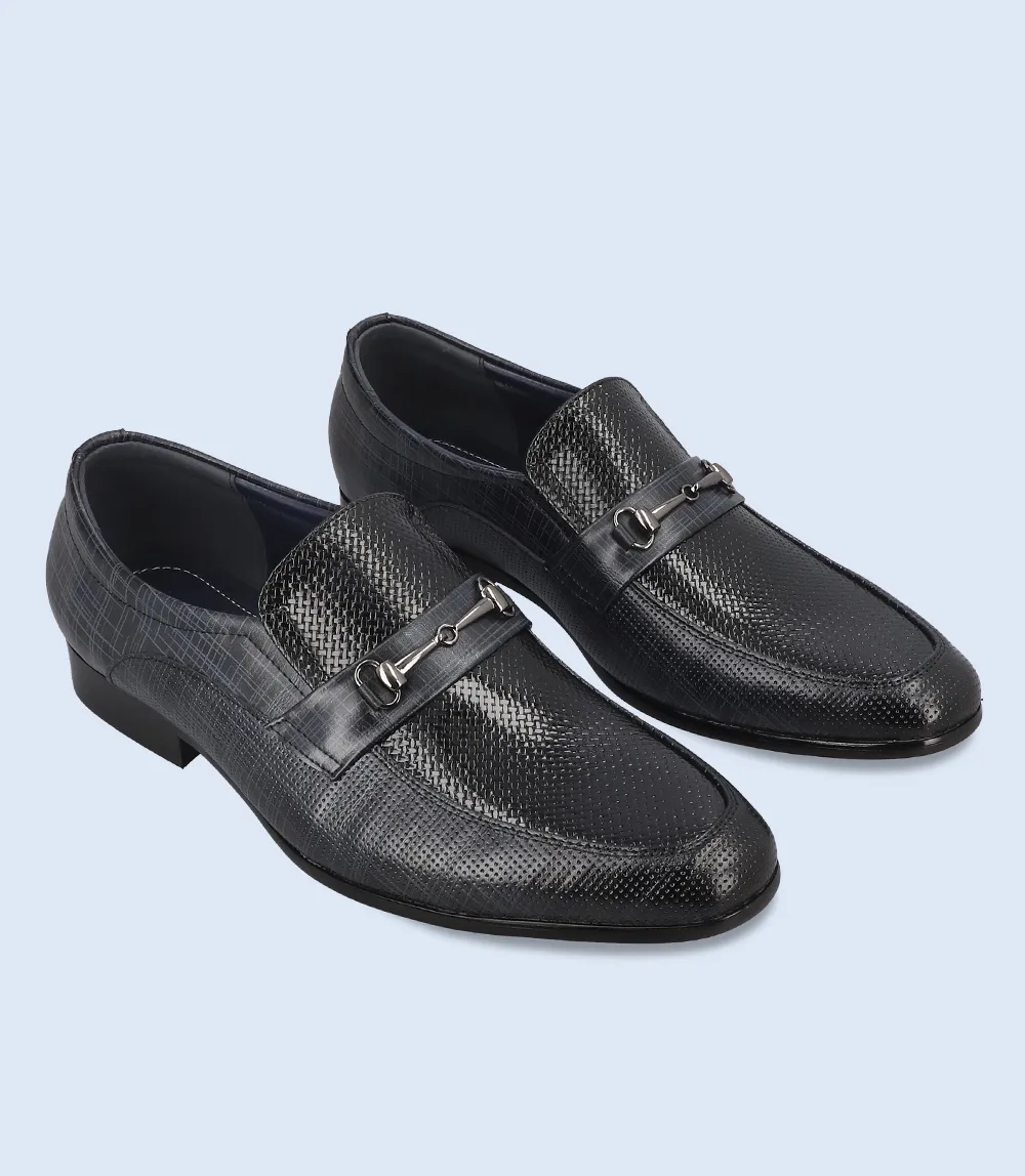 BM6754-BLUE-Men Slip on Extra Wide Slip On Boots