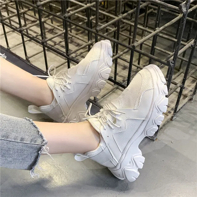 chunky dad sneakers women jogging gym shoes for female running shoes for women sport shoes woman platform sneakers women 2020 Casual Slip On Leather Shoes