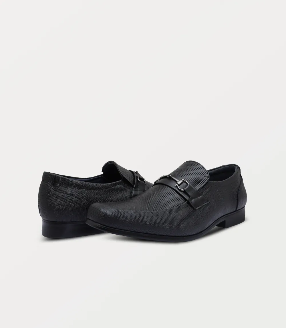BM5079-BLACK-Men Slip on Slip-on Deck Shoes