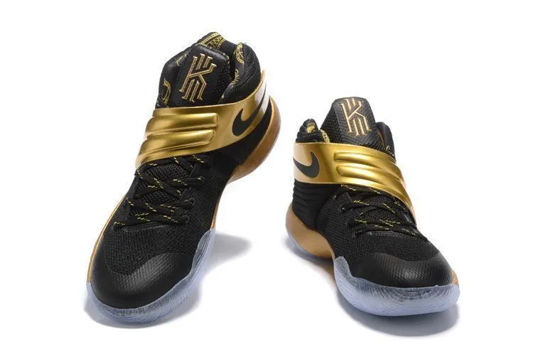 Nike Kyrie 2 Black Gold Men Basketball Shoes Sale Size US 7-12 Asics Gt 1000 5 Running Shoe