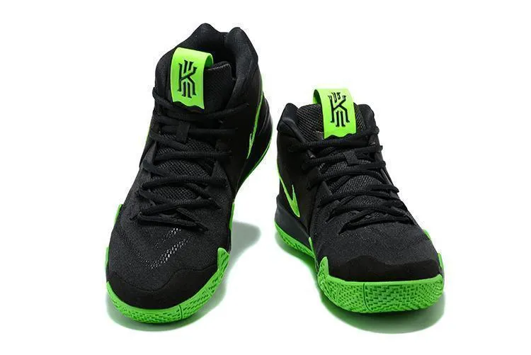 Asics Vs Under Armour Shoes Nike Kyrie 4 "Halloween" Black Green Men Basketball Shoes Sale Size US 7-12