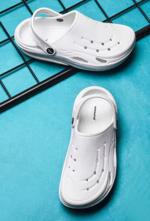 Cute House Slippers Bersache Extra Soft Classic Casual with  Regular wear with Ultra Soft & Flexibility Technology Clogs for Men's & Boy's 6064-White