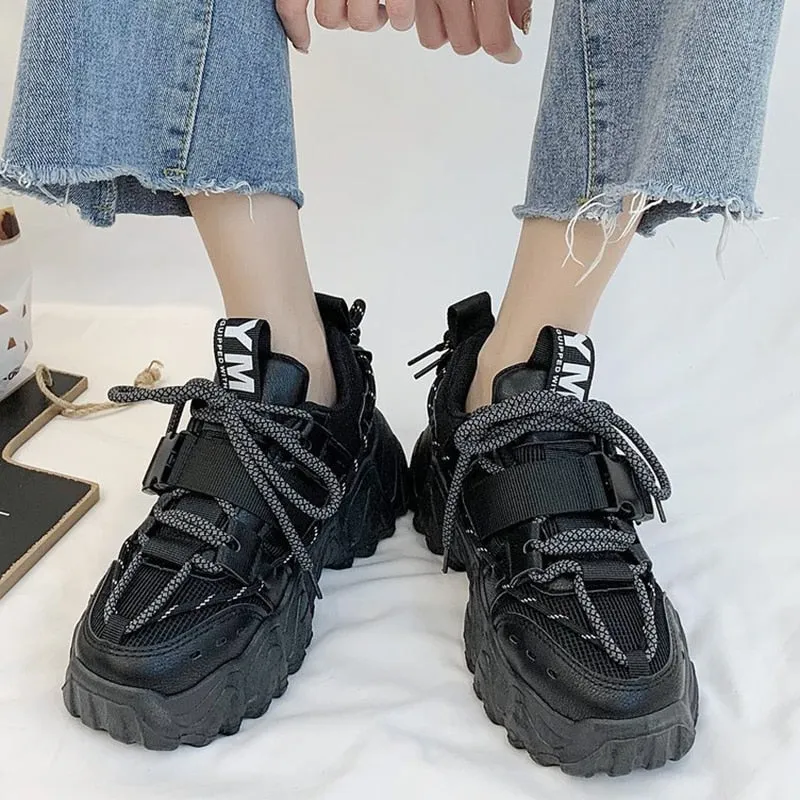 Women's Thick Sole Walking Shoes Flat Weight Lifting Shoes