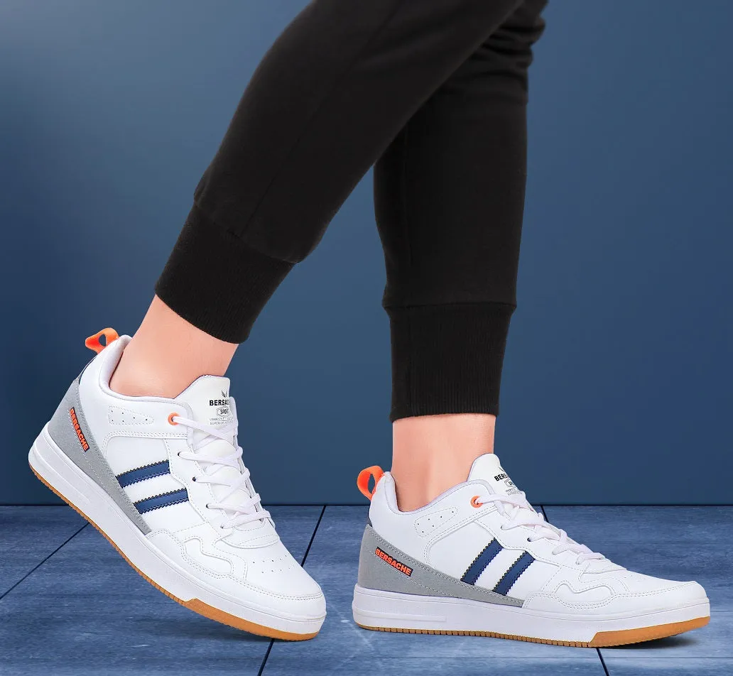 Bersache Lightweight Sports Running Shoes For Men White-9057 Palace Slippers
