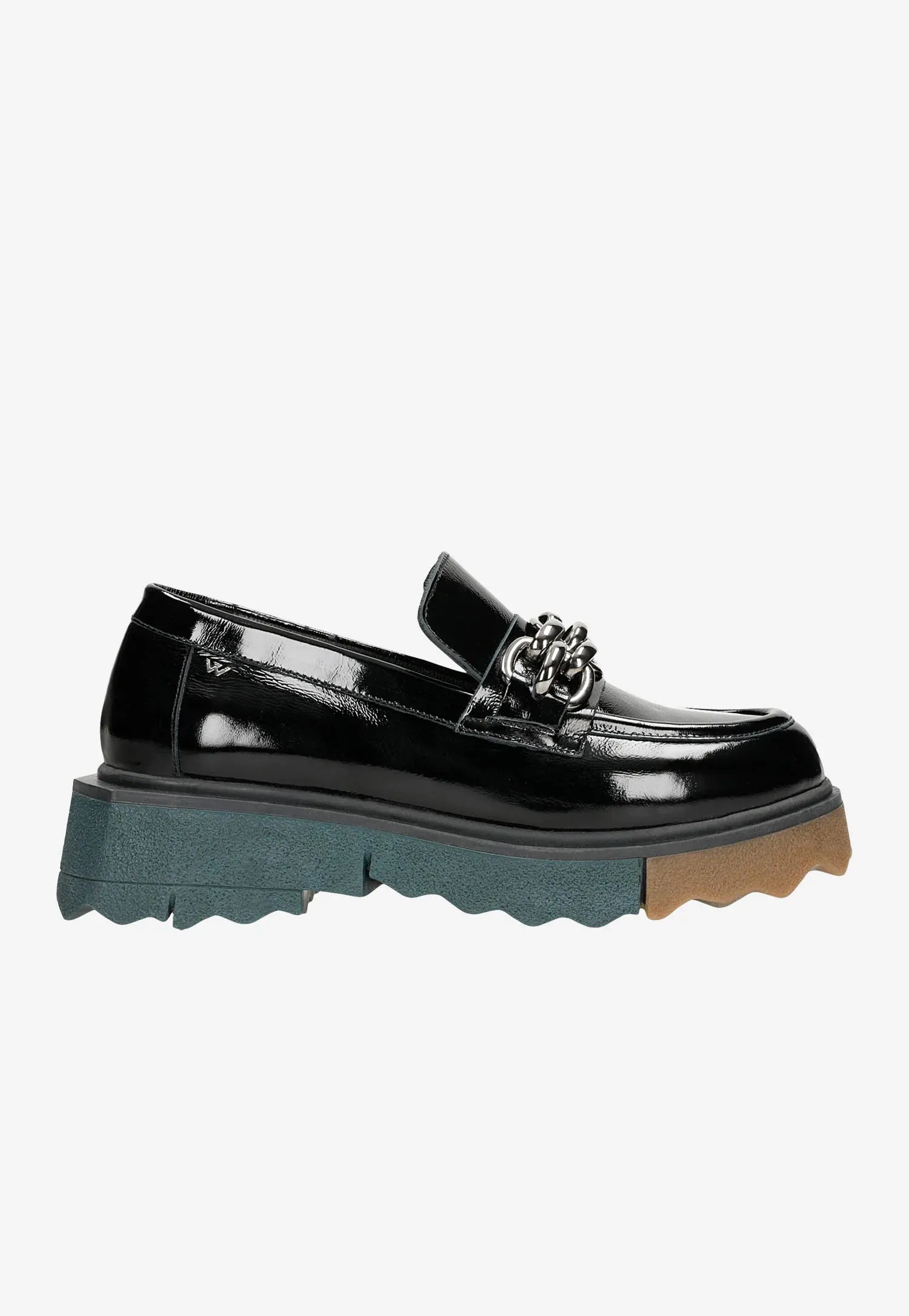 Wojas Black Leather Loafers with Two-color Soles | 4617631 Brogues Oxfords