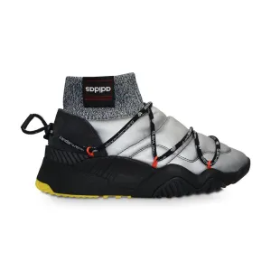 Adidas Shoes No Laces Mens Adidas Puff Trainer X Alexander Wang - FV2960 - Silver Black