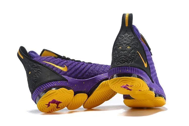 Unique Asics Shoes Nike Lebron XV 16 EP Purle Yellow Black Men Shoes Sale Size US7,8,8.5,9,10,11,12