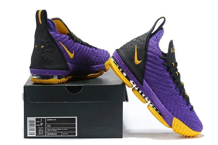 Nike Lebron XV 16 EP Purle Yellow Black Men Shoes Sale Size US7,8,8.5,9,10,11,12 Asics Leather Wrestling Shoes