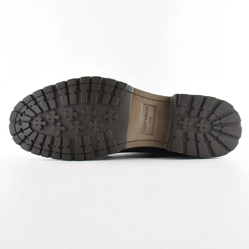 Lucky Brand Mens Brown Garrison Leather Rugged Lace-up Rubber Sole Moc Toe Boot Best Winter Business Casual Shoes