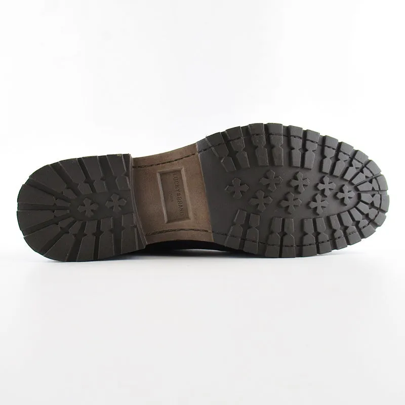 Reebok Club C 85 Casual Shoes Lucky Brand Mens Brown Garrison Leather Rugged Lace-up Rubber Sole Moc Toe Boot