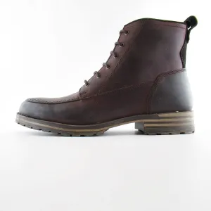 Lucky Brand Mens Brown Garrison Leather Rugged Lace-up Rubber Sole Moc Toe Boot Casual Shoe Stores Near Me