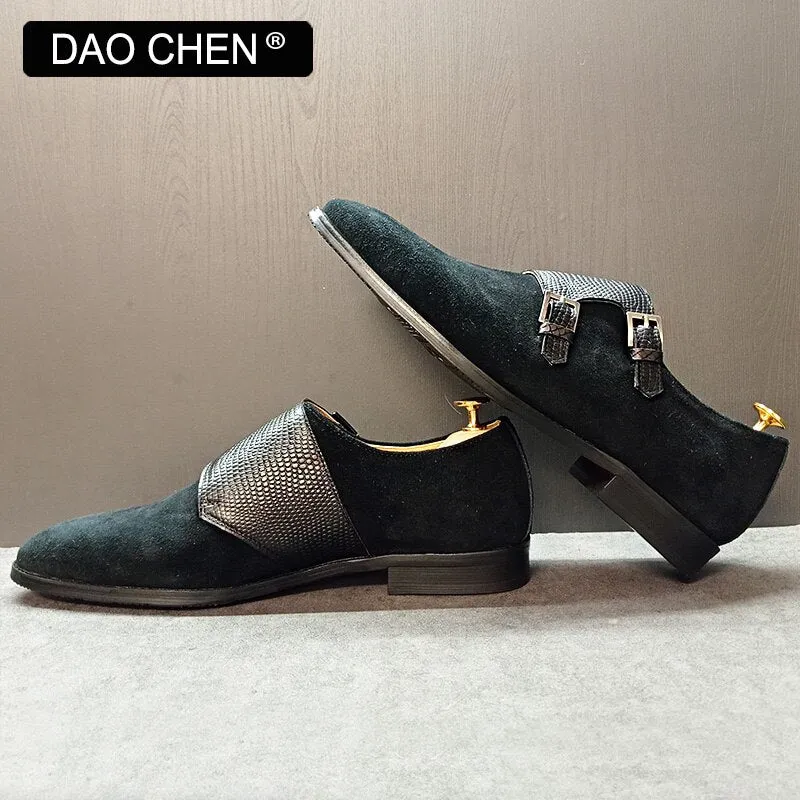 Ralph Lauren Loafers LUXURY BRAND MEN LOAFERS SHOES DOUBLE MONK SHOES LEATHER FASHION CASUAL MEN DRESS SHOES BLACK BROWN OFFICE WEDDING SHOES FOR MEN